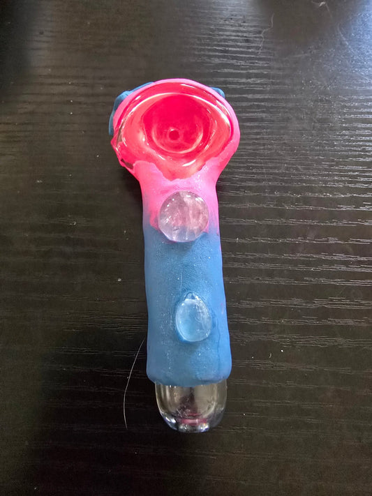 Blue and Pink Spoon Pipe - Alderson Family Farms