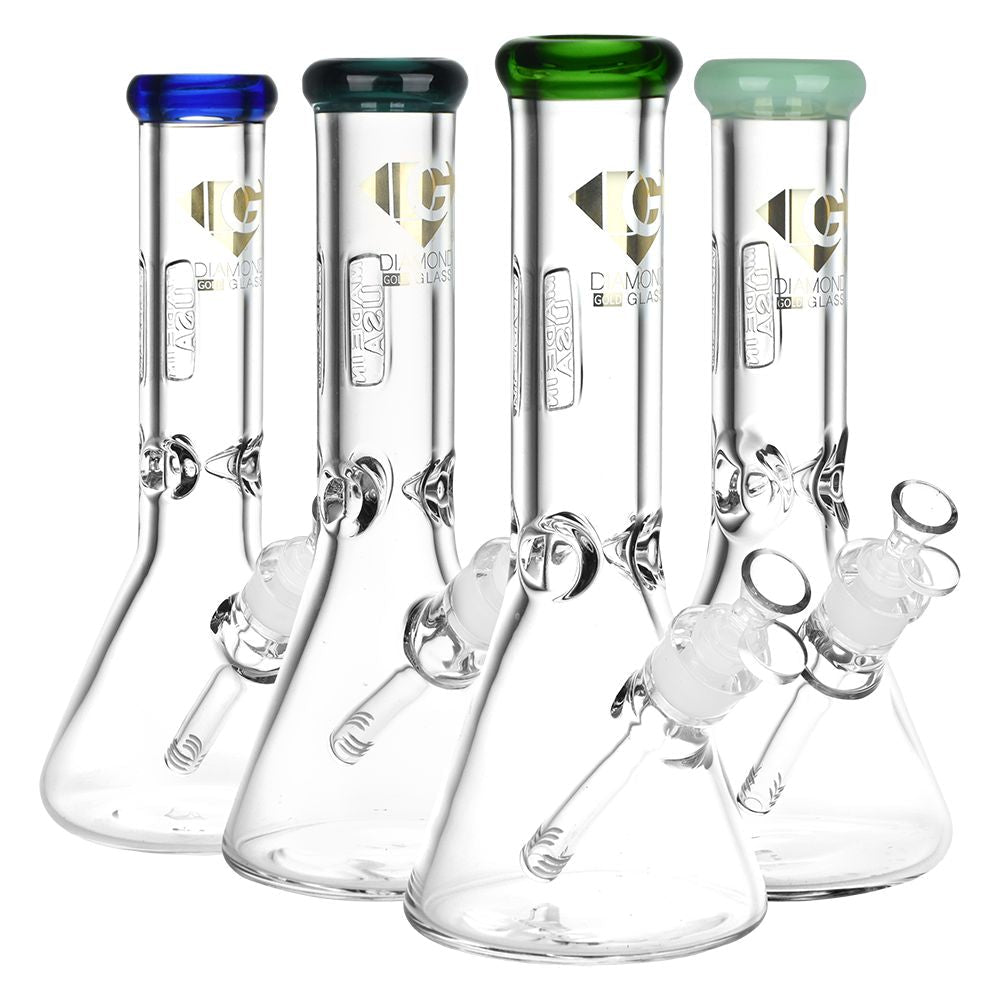 Diamond Glass American Made Beaker Bong - 11.75" / 14mm F - Alderson Family Farms