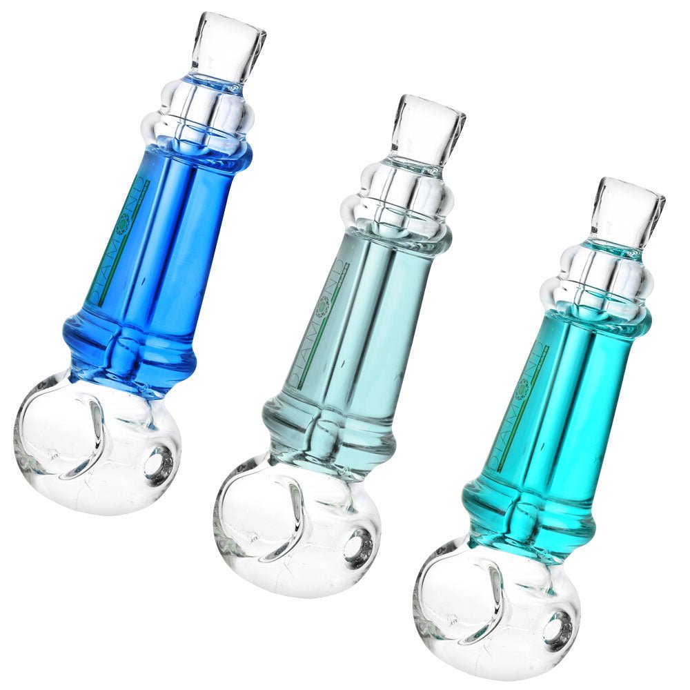 Diamond Glass Glycerin Spoon Pipe - 5" / Colors Vary - Alderson Family Farms