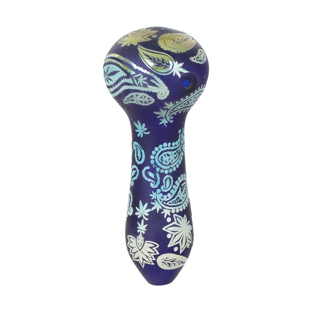 Dogg Lbs Engraved Hazely Glass Spoon Pipe - 4" / Colors Vary - Alderson Family Farms