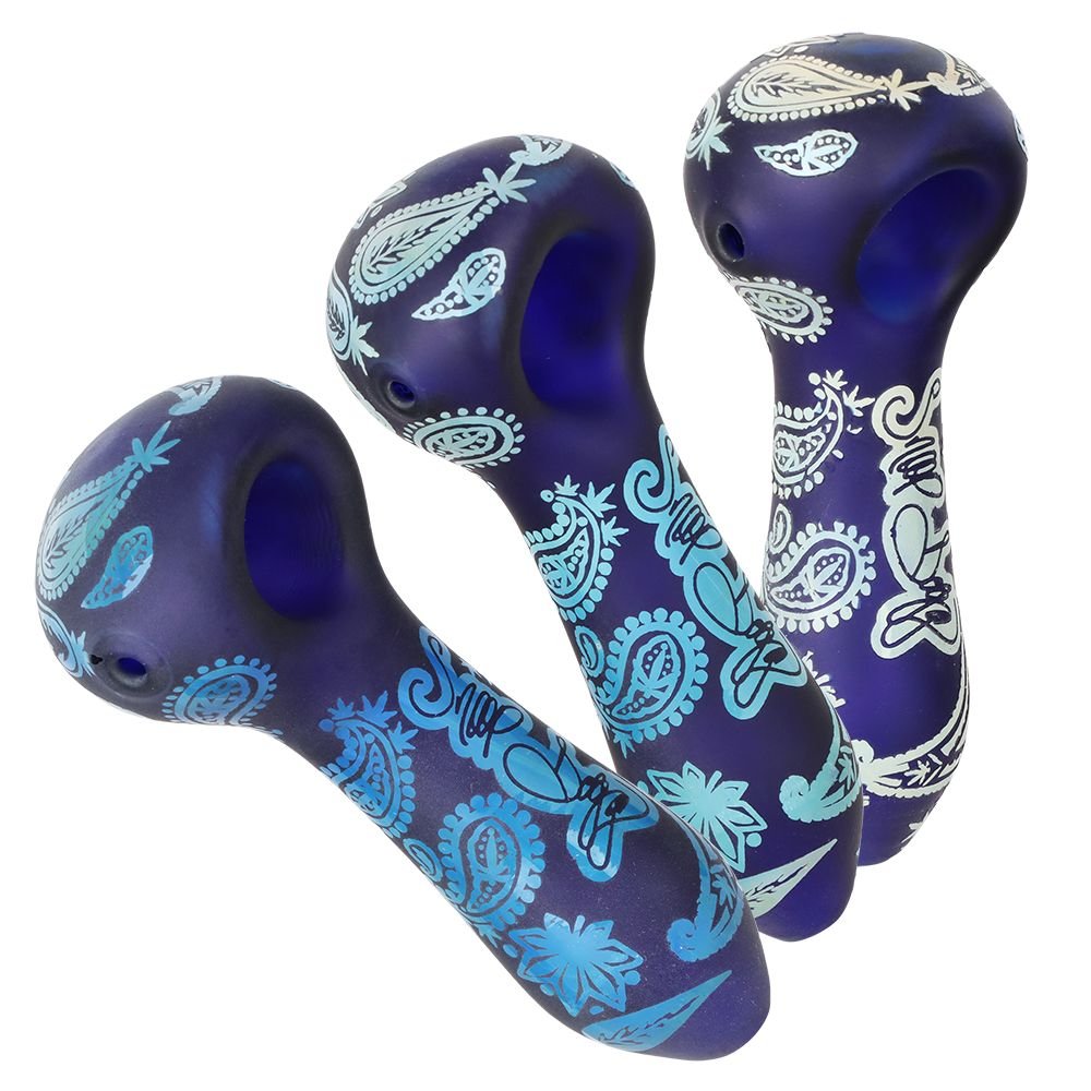 Dogg Lbs Engraved Hazely Glass Spoon Pipe - 4" / Colors Vary - Alderson Family Farms