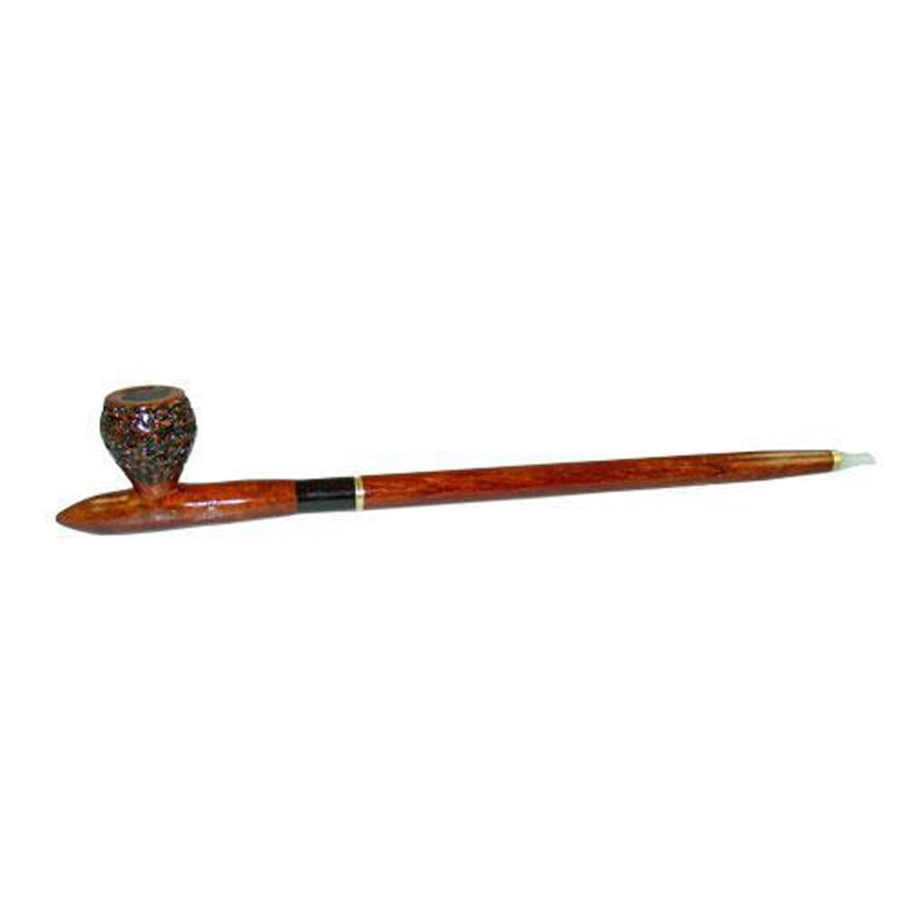 Engraved African Wood & Sassafras Tobacco Pipe - Alderson Family Farms