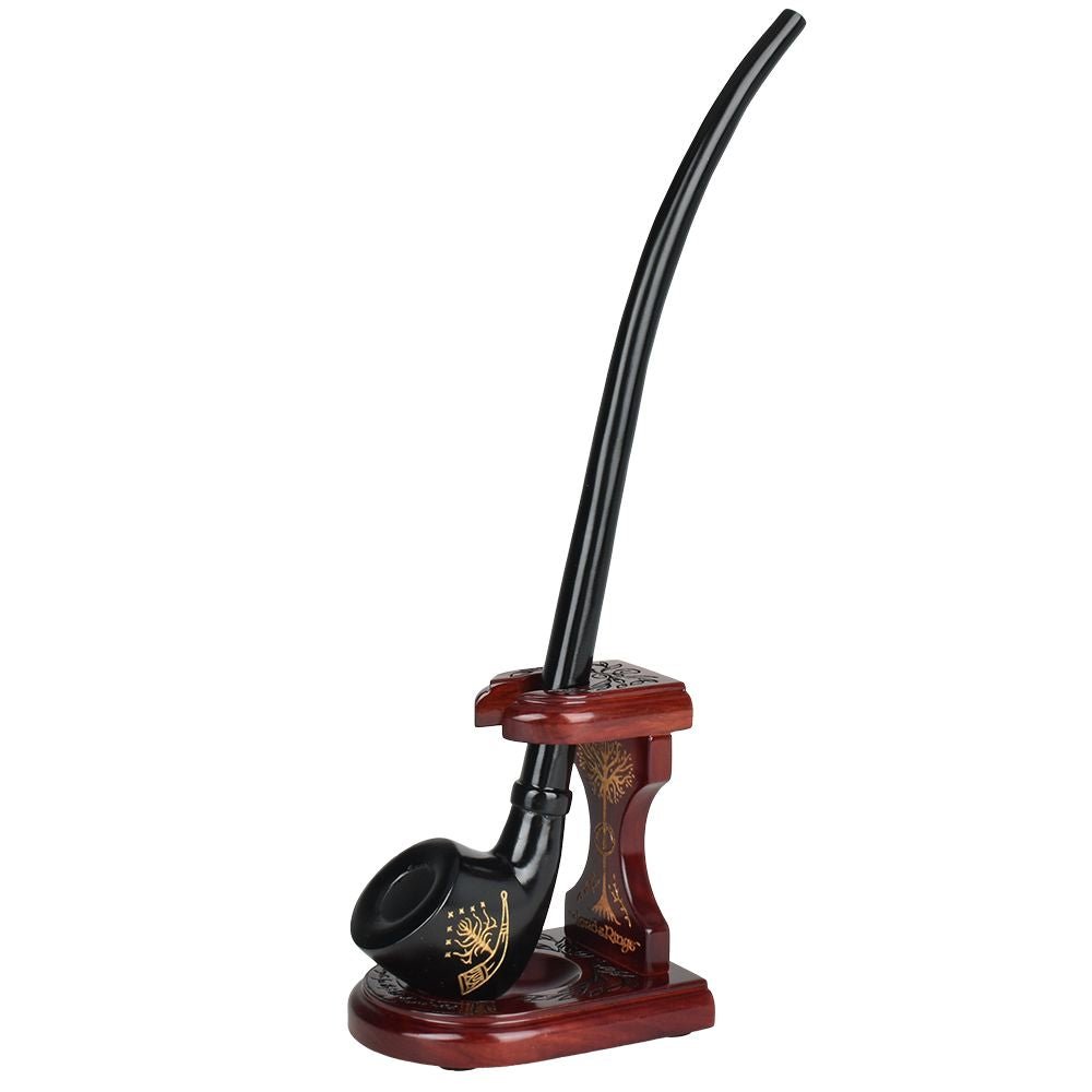Pulsar Shire Pipes x LoTR BOROMIR Pipe & MIDDLE-EARTH Pipe Stand Bundle - 13" - Alderson Family Farms