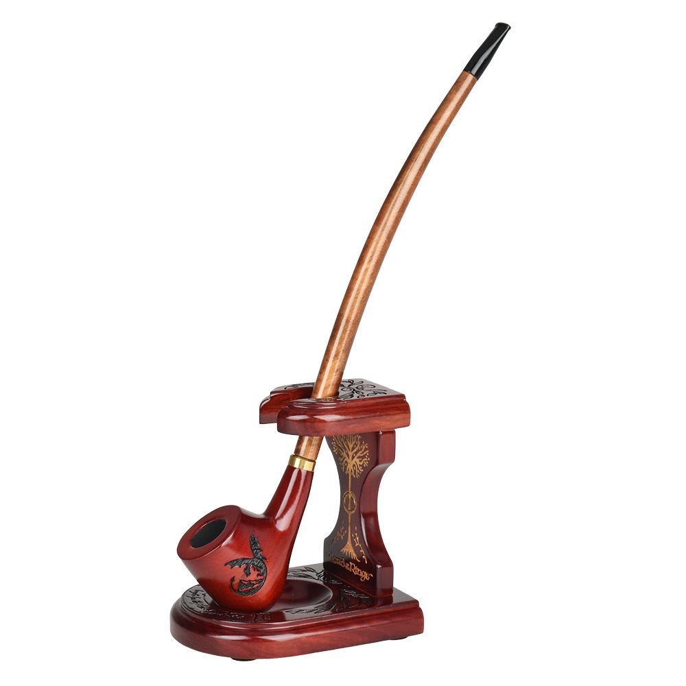 Pulsar Shire Pipes x LoTR SMAUG Pipe & MIDDLE-EARTH Pipe Stand Bundle - 11.5" - Alderson Family Farms